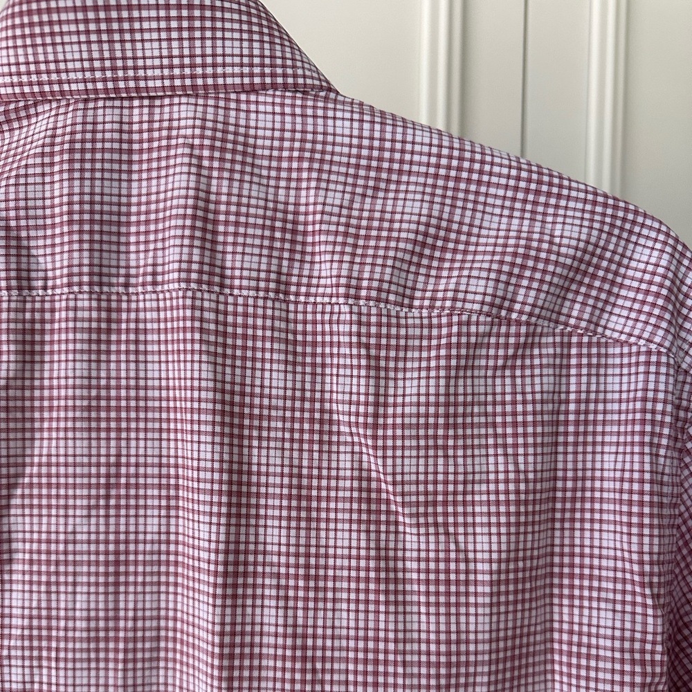 UNTUCKit Beckman Red Plaid Slim Fit Button Down, Size Small - Picture 11 of 11